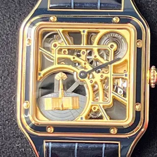 Cartier Santos Dumont WHSA0031 Yellow gold Skeletonized