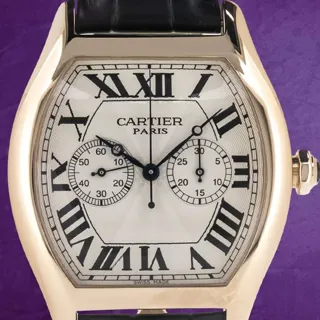 Cartier Tortue 2781-1 38mm Rose gold Silver (solid)