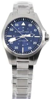 Hamilton Khaki Aviation H76215140 36mm Stainless steel Blue