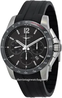 Longines Conquest L2.744.4.56.2 41mm Ceramic and Stainless steel Black