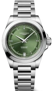 Longines Conquest L34304076 34mm Stainless steel Green