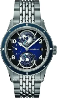 Montblanc 1858 125567 42mm Titanium Blue