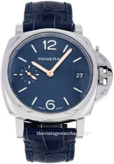 Panerai Luminor Due PAM 01273 38mm Stainless steel Blue