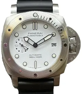 Panerai Submersible PAM02223 42mm Stainless steel White