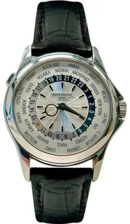 Patek Philippe World Time 5130G-019 39mm White gold Silver