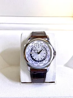 Patek Philippe World Time 5130G 39.5mm White gold Silver