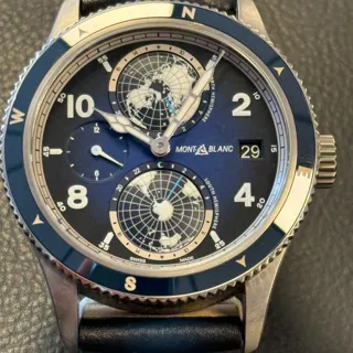 Montblanc 1858 125565 42mm Titanium Blue