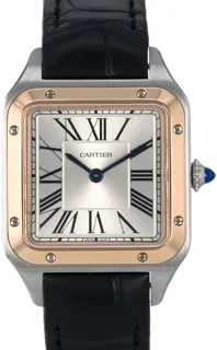 Cartier Santos Dumont W2SA0012 4242 27mm Rose gold and Stainless steel Silver