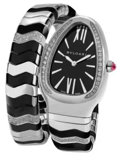 Bulgari Serpenti Spiga 35mm Stainless steel White