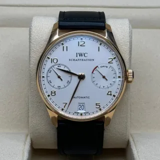 IWC Portugieser IW500101 42.5mm Rose gold Silver