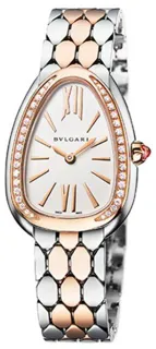 Bulgari Serpenti 103274 33mm Rose gold and Stainless steel White