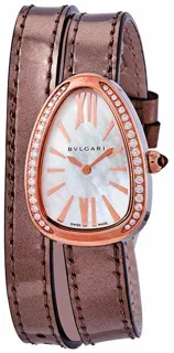 Bulgari Serpenti 103059 SP32WSPQDL 32mm 18kt Rose Gold White