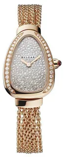 Bulgari Serpenti 103063 SP27D2PGD/1T 27mm 18kt Rose Gold Diamond Pave