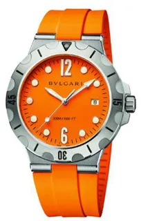 Bulgari Diagono Scuba 102787 41mm Stainless steel Orange