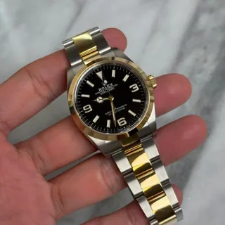 Rolex Explorer 124273 36mm Yellow gold and Stainless steel Black