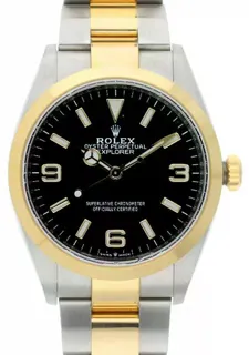 Rolex Explorer 124273 36mm Yellow gold and Stainless steel Black