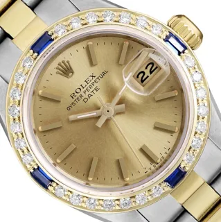 Rolex Date Yellow gold and Stainless steel Champagne