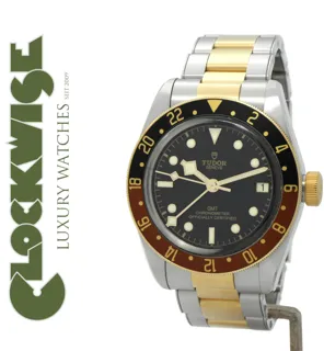 Tudor Black Bay GMT 79833MN 41mm Yellow gold and Stainless steel Black