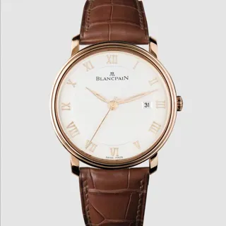 Blancpain Villeret 6651-3642-55B 40mm Red gold White