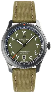 Breitling Aviator 8 M173153A1L1X2 Stainless steel and PVD Green