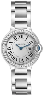 Cartier Ballon Bleu 28mm Stainless steel and Diamond Silver