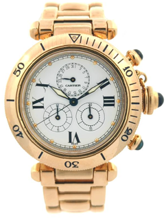 Cartier Pasha Chronograph 1353-1 35mm Yellow gold