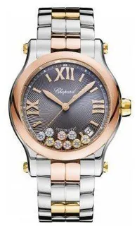 Chopard Happy Sport Rose gold and Stainless steel Gray