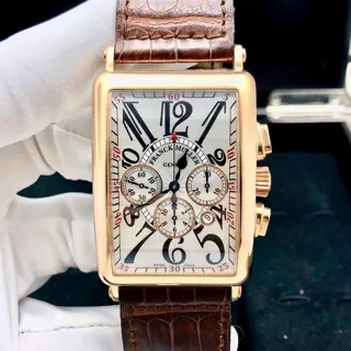 Franck Muller Long Island 1200CCAT-CM3-DC708 32mm Yellow gold Silver