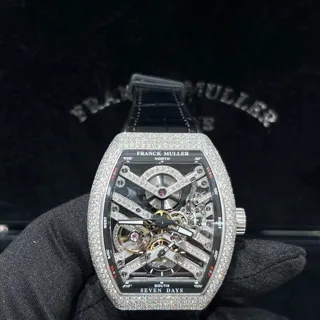 Franck Muller Vanguard V 41 S6 SQT D MVT D OG NR 41mm White gold Skeletonized