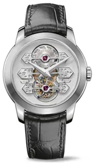 Girard-Perregaux Tourbillon 99153-53-000-BK6A White gold Silver