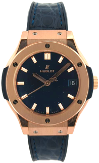 Hublot Classic Fusion 581.OX.7180.RX 33mm Yellow gold Blue