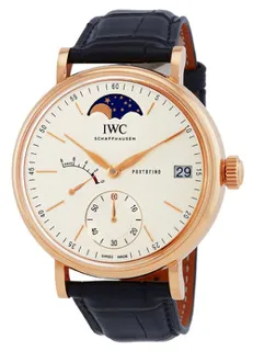 IWC Portofino Hand-Wound IW516409 45mm Yellow gold Silver