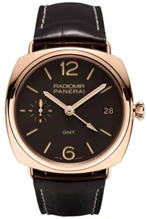 Panerai Historic Radiomir PAM 00421 18K polished red gold brown