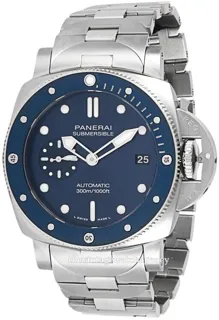 Panerai Submersible PAM02068 42mm Stainless steel Blue