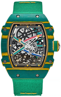 Richard Mille RM67-02 RM67-02 CA-FQ carbon TPT$yellow and green quartz TPT Skeletonized