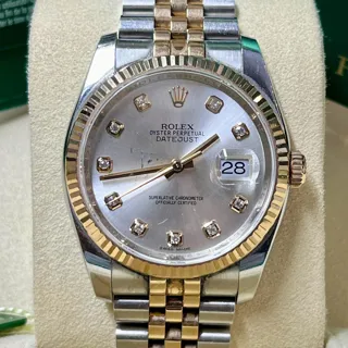 Rolex Datejust 36 116231-0100 Rose gold and Stainless steel Gray