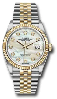 Rolex Datejust 36 126233 MDJ Stainless steel and 18k yellow gold White