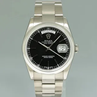 Rolex Day-Date 36 118209 White gold Black