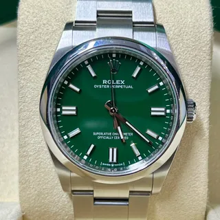 Rolex Oyster Perpetual 126000-0005 Stainless steel Green