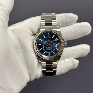 Rolex Sky-Dweller 336934-0005 42mm White gold and Stainless steel Blue