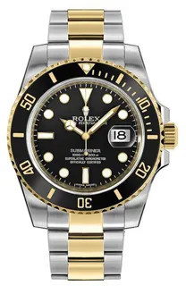 Rolex Submariner 116613LN Stainless steel and 18k yellow gold Black