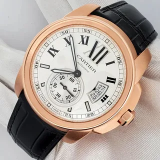 Cartier Calibre de Cartier 42mm Rose gold Silver