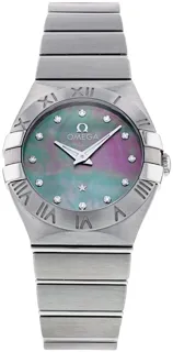 Omega Constellation 123.10.24.60.57.003 Stainless steel Mother of Pearl$Black$Diamond