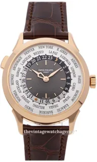 Patek Philippe World Time 5230R-012 38.5mm Rose gold White and Gray