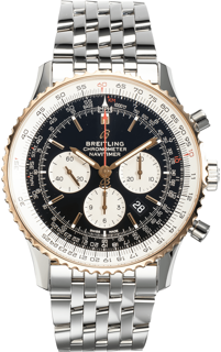 Breitling Navitimer UB0127 46mm Rose gold and Stainless steel Black