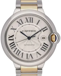 Cartier Ballon Bleu 3001 42mm Yellow gold and Stainless steel Silver