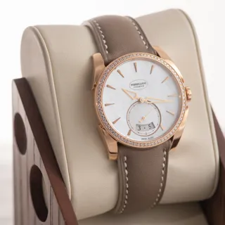 Parmigiani Fleurier Tonda Métropolitaine PFC273-1063300-HC6121 33mm 18kt Rose Gold$Diamond Bezel White