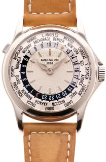 Patek Philippe World Time 5110G-001 37mm White gold Silver