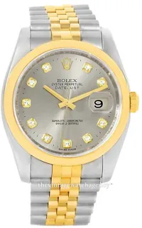 Rolex Datejust 36 116203-0176 Yellow gold and Stainless steel Silver