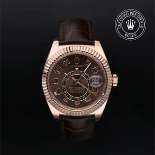 Rolex Sky-Dweller 326135-0001 42mm Rose gold Brown